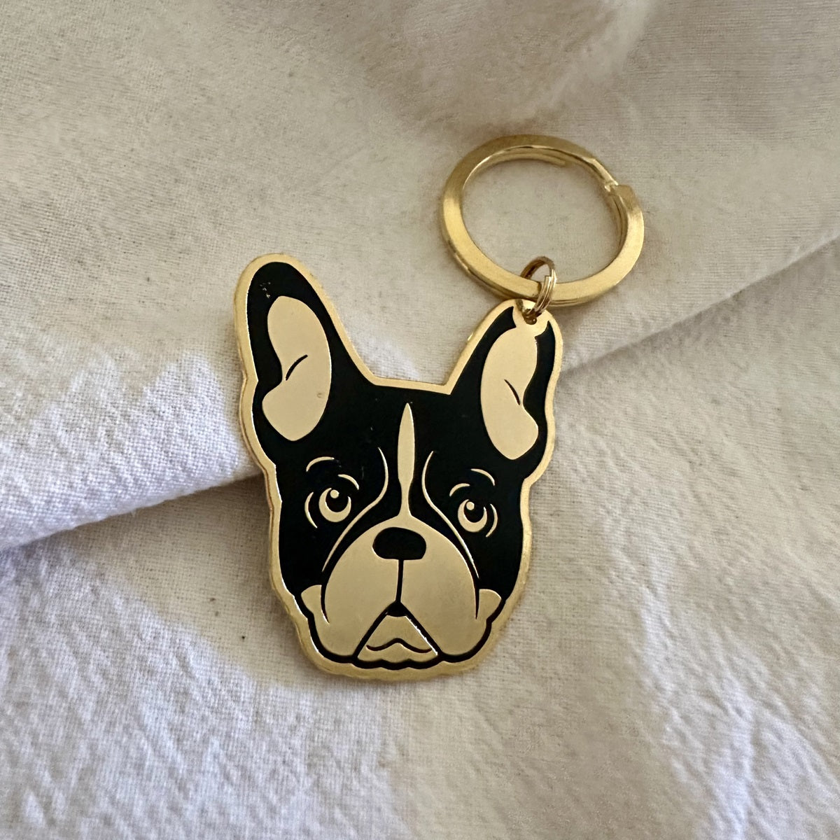 Llavero Frenchie dos manchas