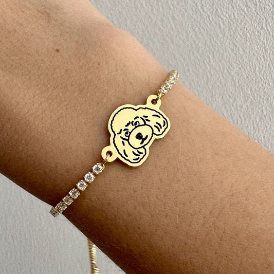 Pulsera French poodle murano